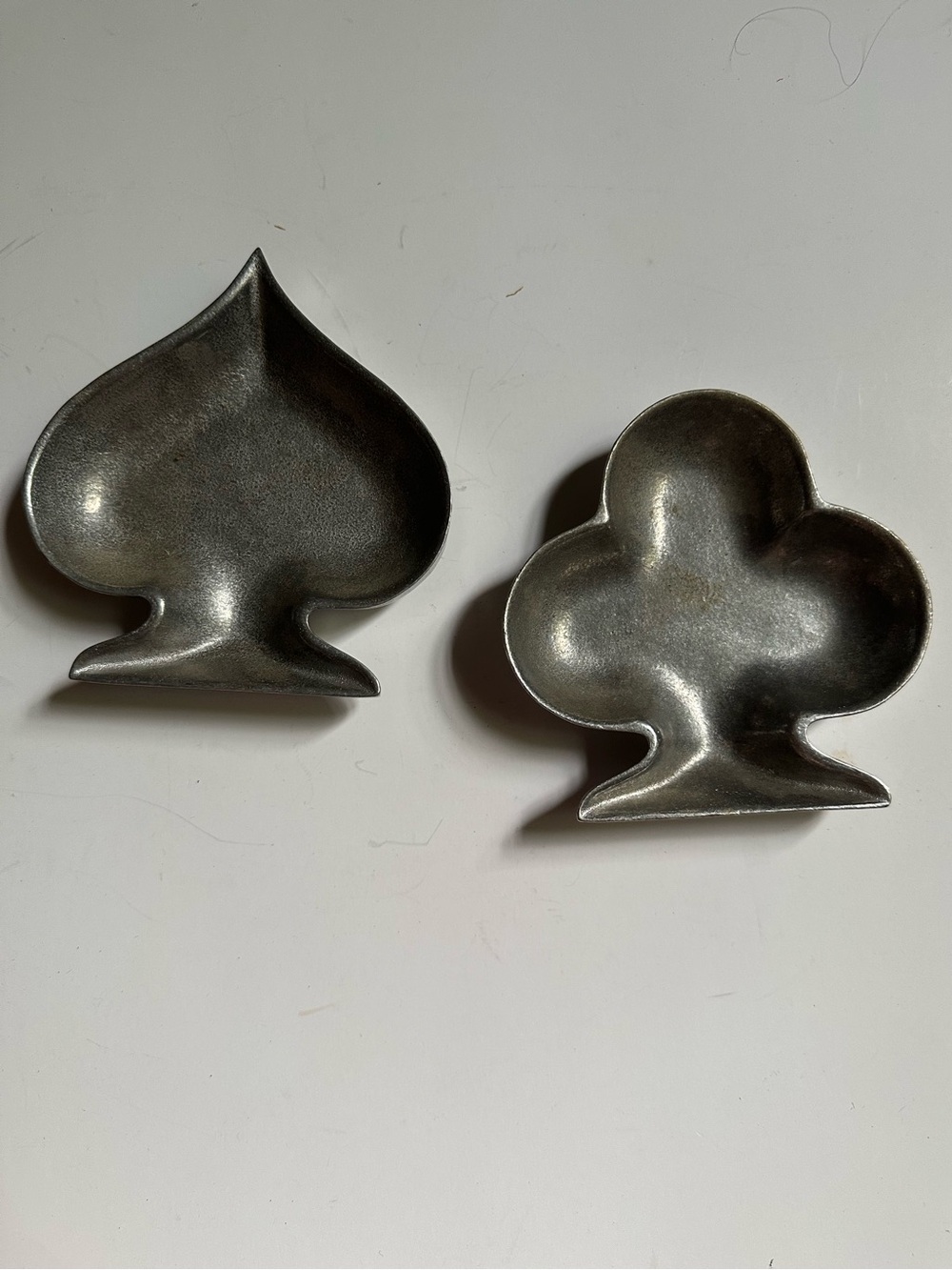 Wilton Pewter Card Suit Club And Spade Dish Ashtray